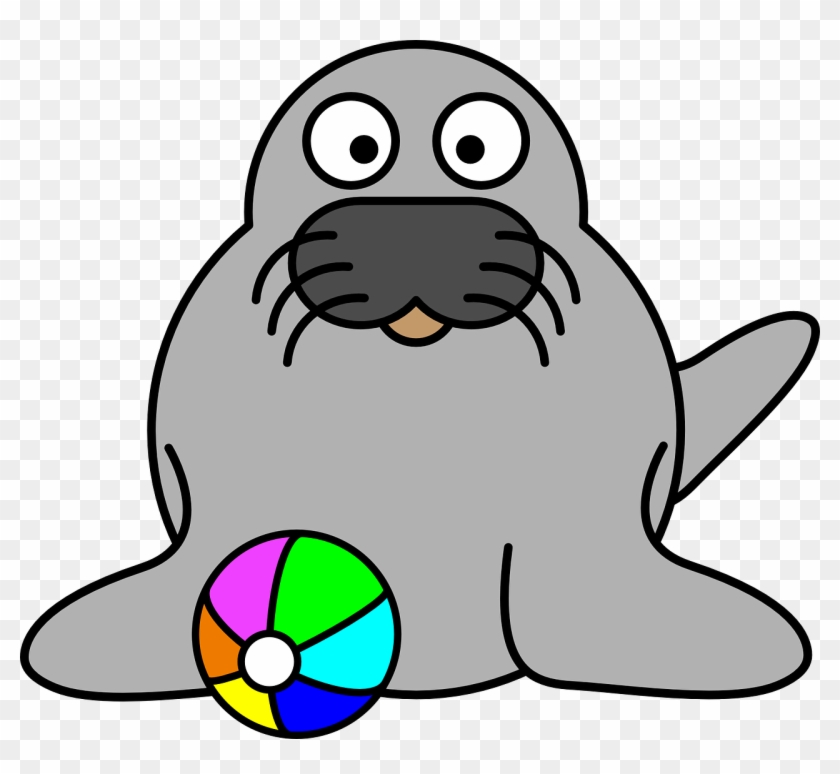 Seal With Ball Clipart - Clipart Seal #198047