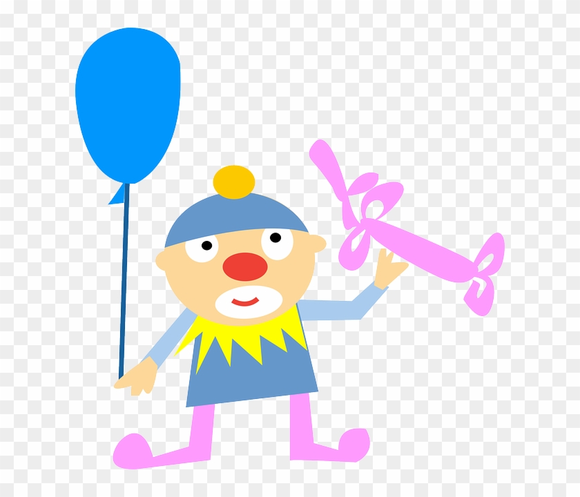 People Clown, Balloon, Character, Cute, Happy, Man, - Clown Vector Png #198184