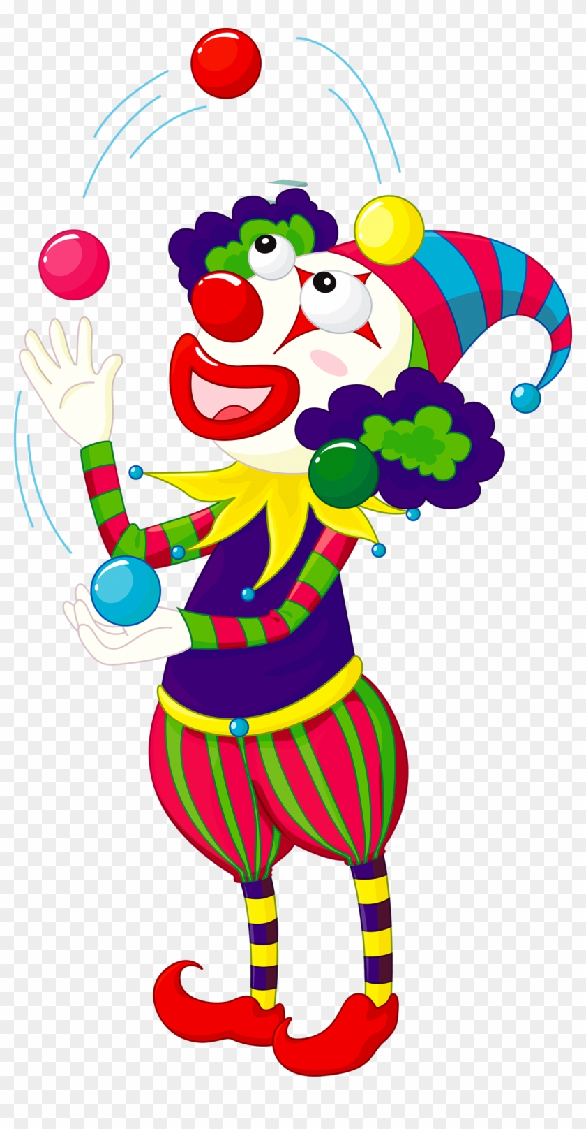 Clown Circus Juggling Illustration - Clown Circus Juggling Illustration #198284