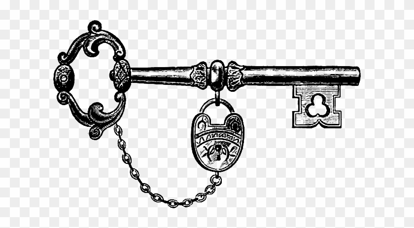 Steampunk Clipart Key - Antique Key Key Clip Art #198469