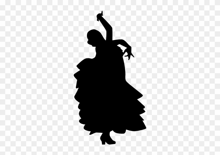 Silhouette, Dance, Dancing, People, Woman, Dancer, - Flamenco Dance Icon Png #198649