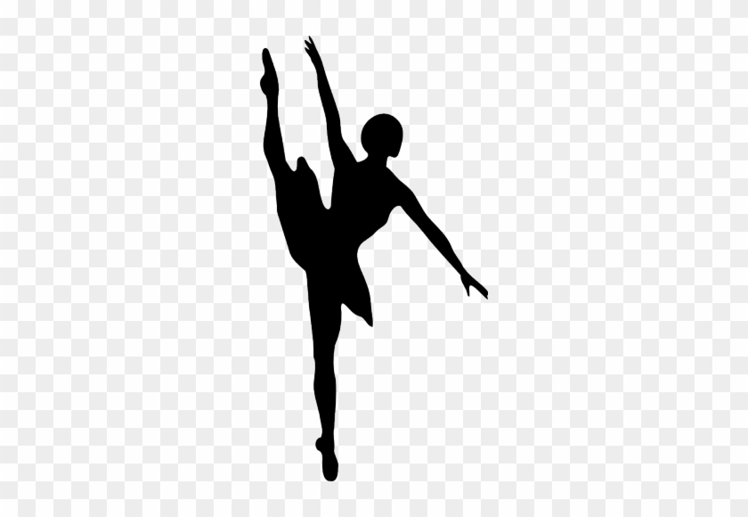 Silhouette Vector Clip Art Of Ballet Dancer - Ballet Dancer Silhouette #198678