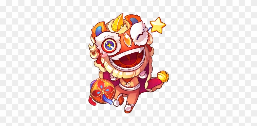 Lion Dance Chinese New Year Cartoon - Chibi Lion Dance #198714