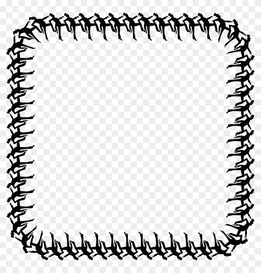 Free Clipart Of A Square Border Of Men Dancing - Square Borders Clipart #198774