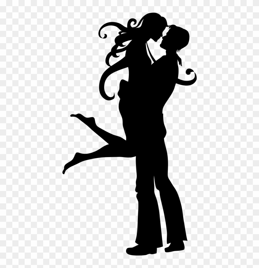 Love Couple Silhouettes Design Pictures On T Shirts - Dancing Couple Silhouette Png #198825