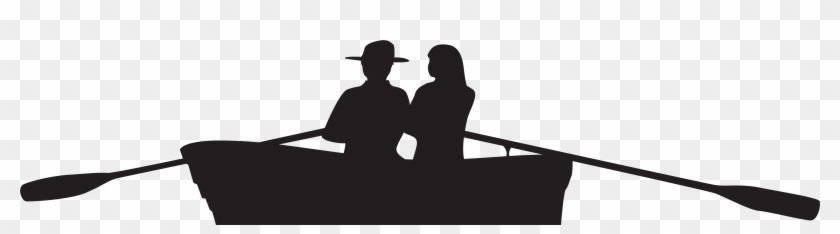 Couple On Boat Silhouette Png Clip Art Image - Couple On Boat Silhouette #198867