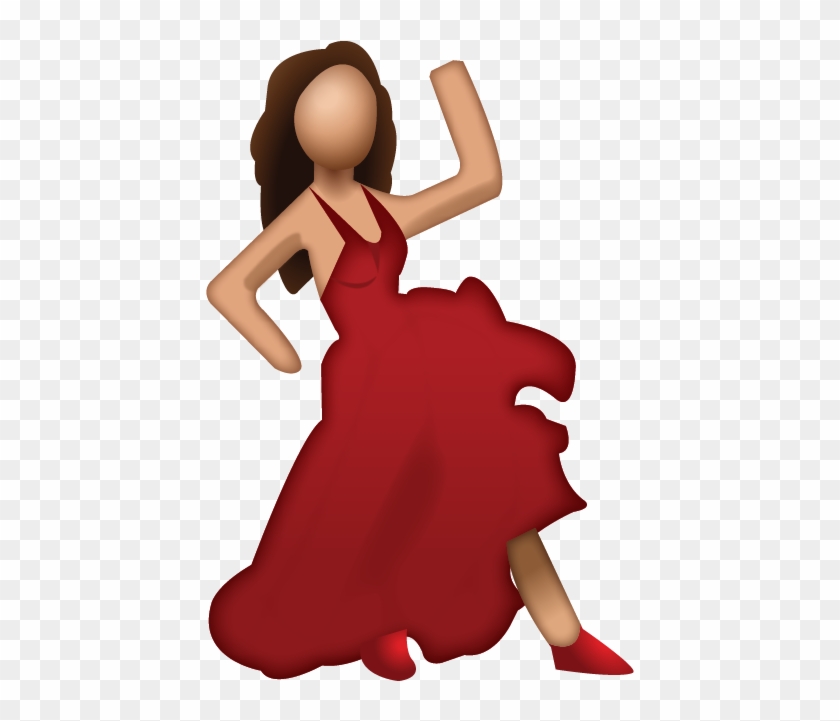 Download Ai File - Dancing Emoji Red Dress #199036