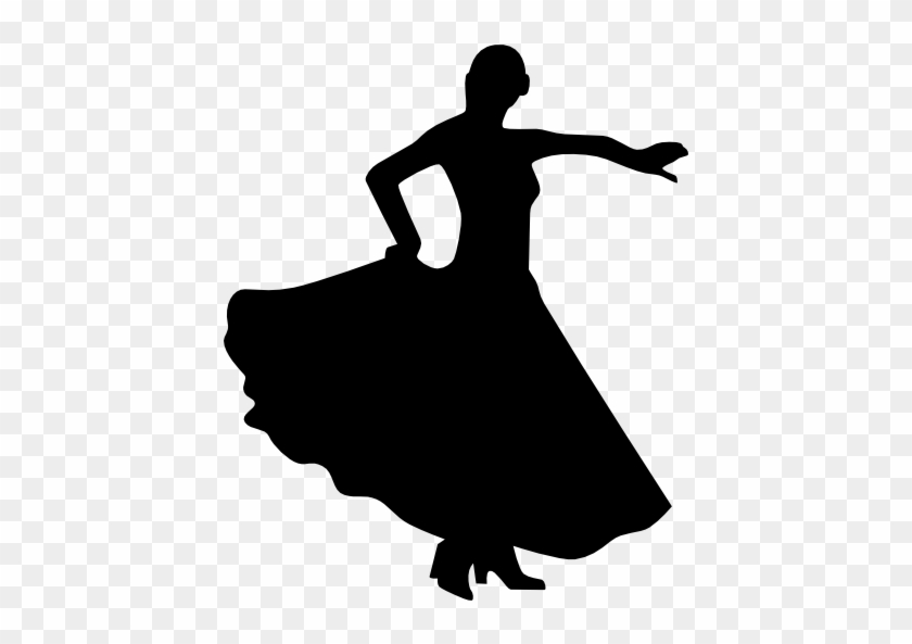 Female Flamenco Dancer Silhouette - Flamenco Dancer Silhouette #199043