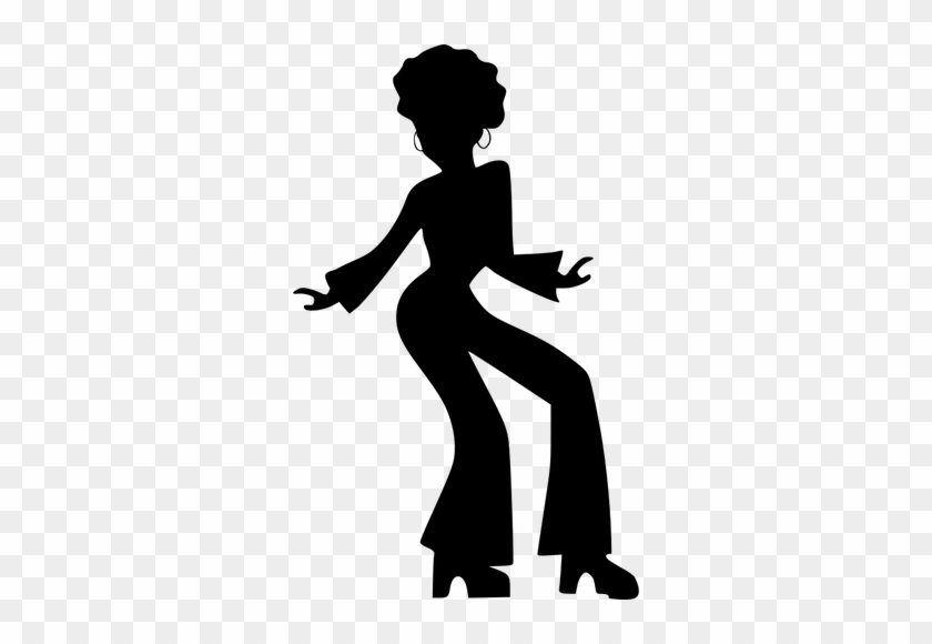 Silhouette Of Woman Dancer Vector Image Public Domain - Disco Silhouette #199104