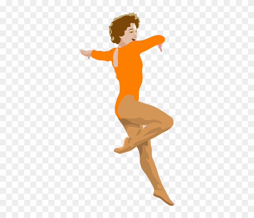 People, Girl, Ballerina, Cartoon, Dancing, Jumping - Ballerina Clipart Boy #199107