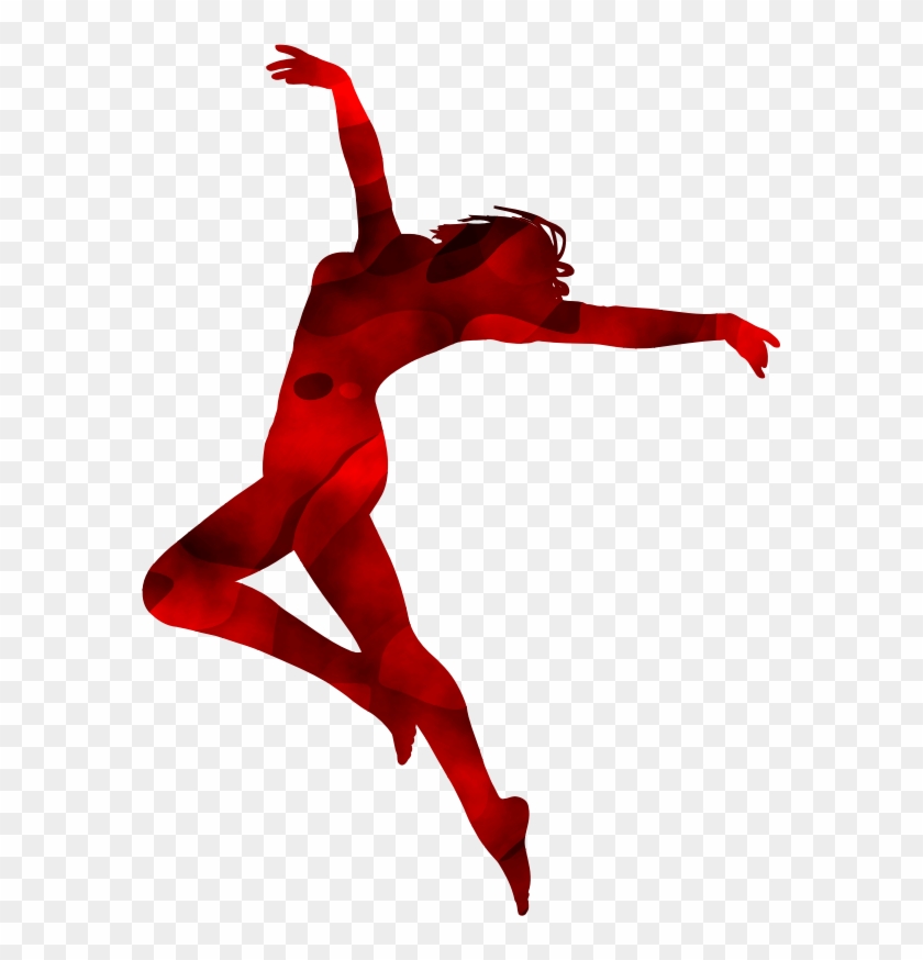 Clipart Dancer Silhouette - Red Dancer Silhouette #199135