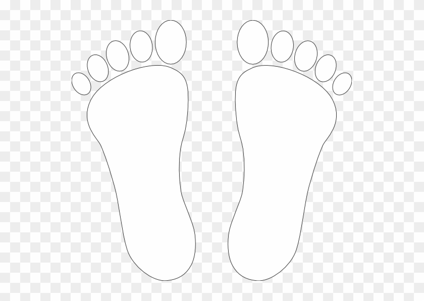 Feet - Outline - Clip - Art - Foot Clipart Black And White #199182