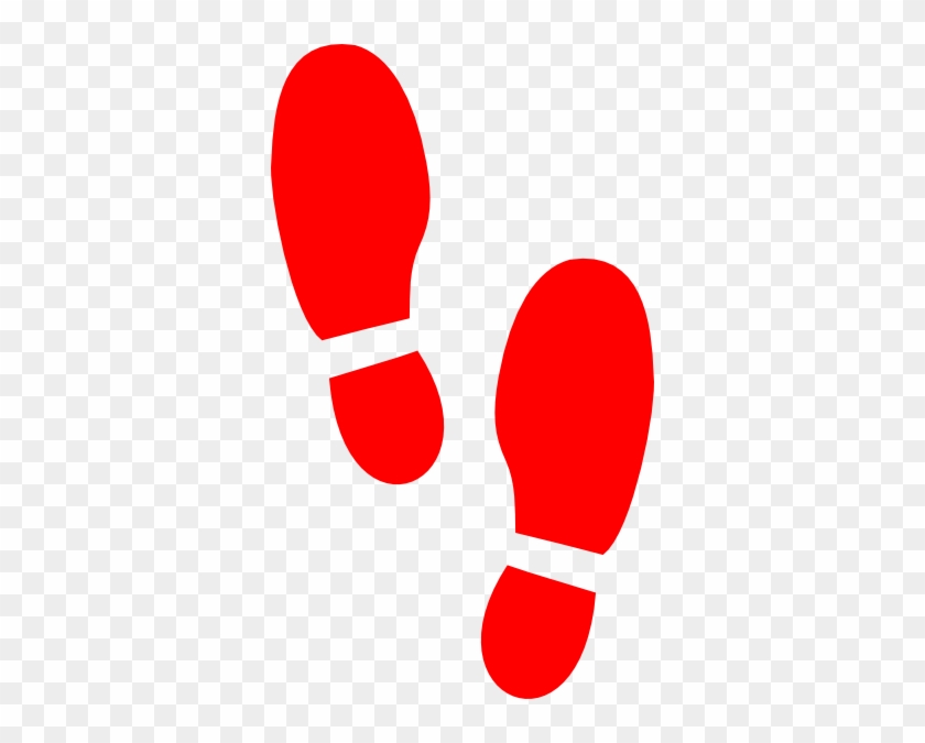 Red Shoe Clipart - Footprints Clipart #199184