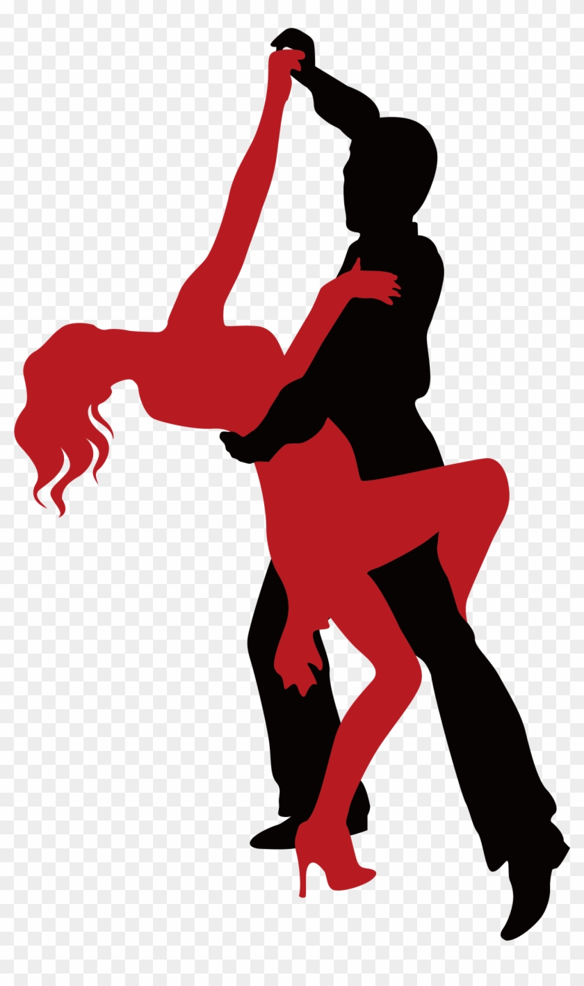 Ballroom Dance Tango Illustration - Moving Silhouette Ballroom Dancer #199263