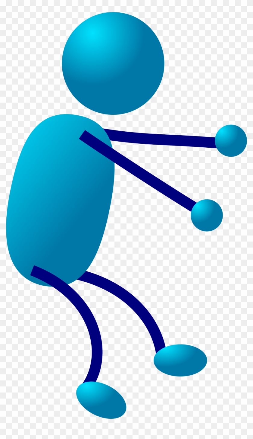 Blue Clipart Stickman - Stick Men Clip Art #199321