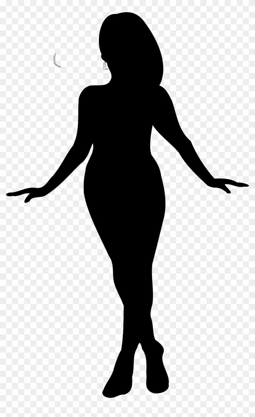 Curvy Woman Silhouette Clip Art At Clker - Silhouette Of A Woman #199446