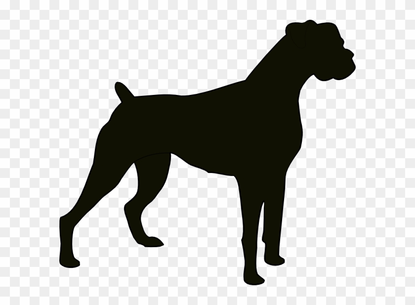 Boxer Silhouette Clip Art - Boxer Dog Silhouette Vector #199482