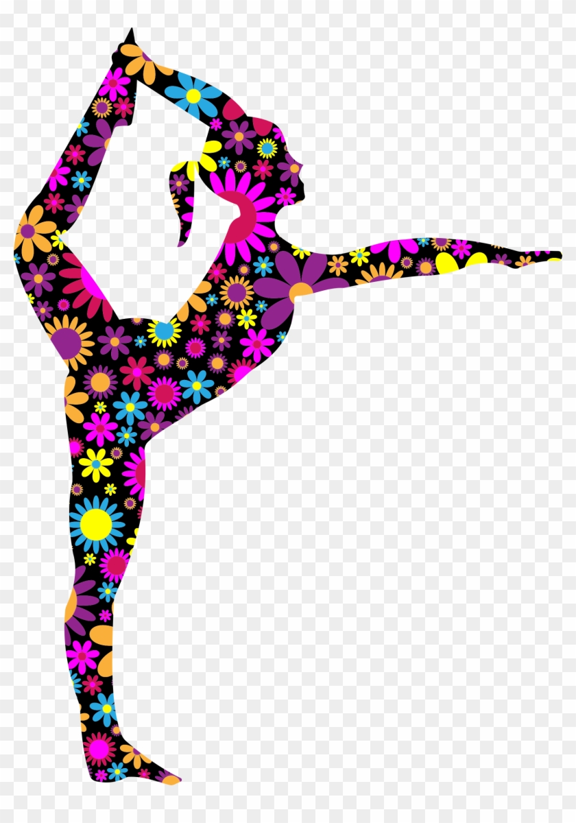 Floral Stretching Ballerina Silhouette By Gdj - Baseball: There Is No Crying In Baseball. #199536