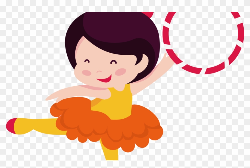 Circus Cartoon Ringmaster Clip Art Dancing Young Girl - Circus Girl Png #199559