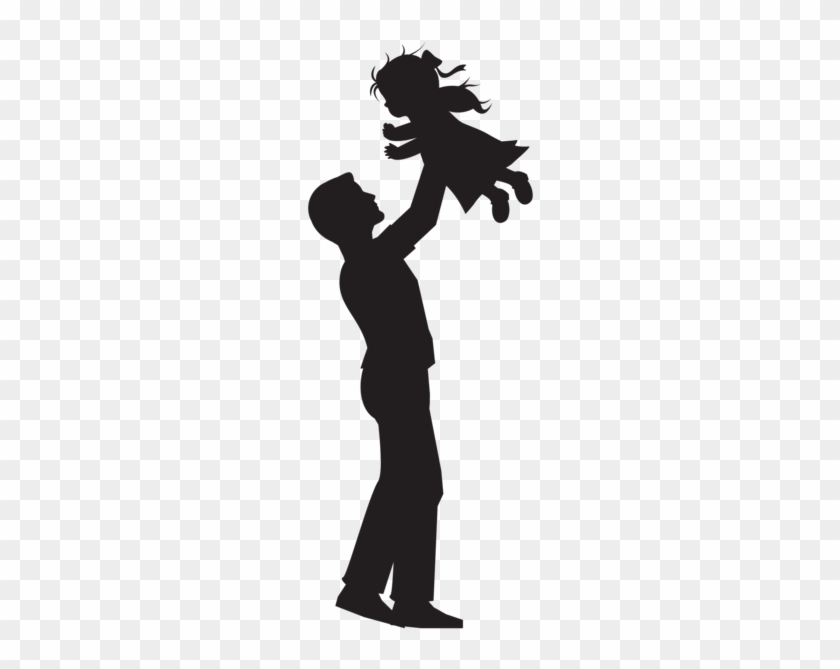 Father And Daughter Silhouette Clip Art Png Image - Father Daughter Silhouette #199638