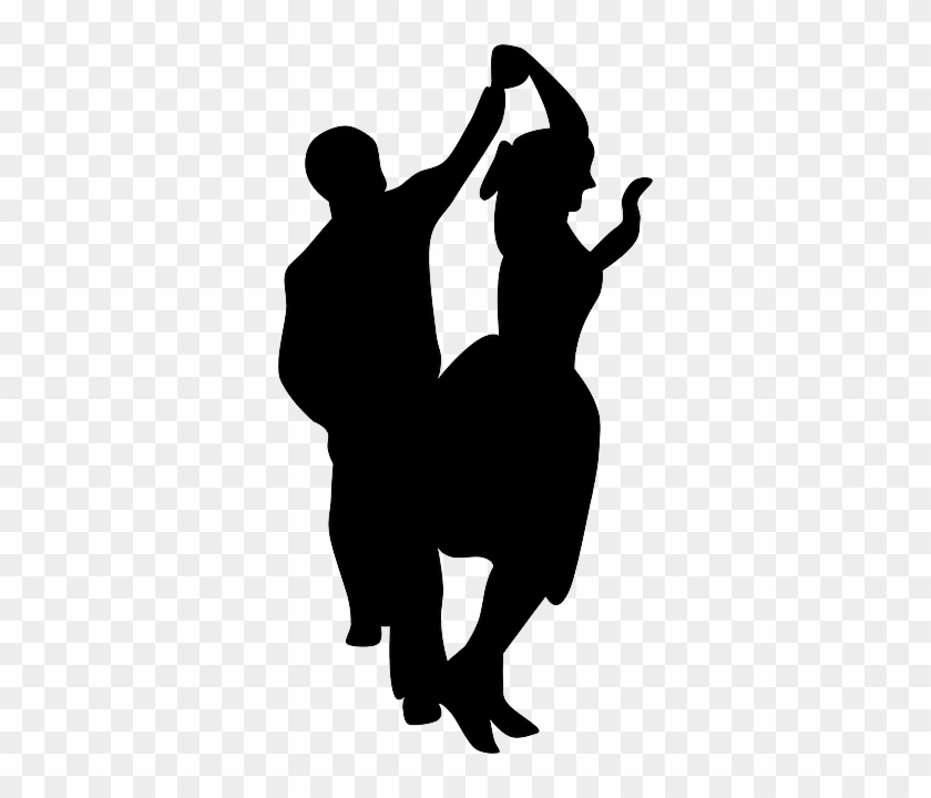 Silhoutees - Dancing Clipart Black And White #199687