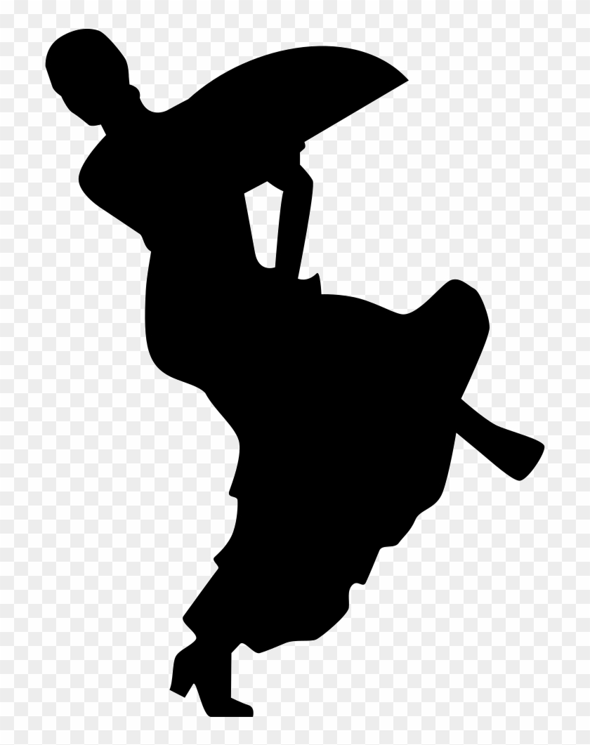 Flamenco Woman Dancer Silhouette Vector - Silueta Bailarina Flamenco #199769