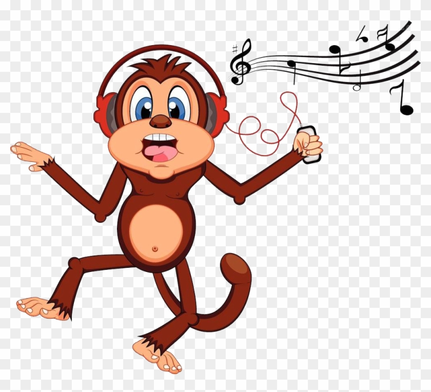 Cartoon Monkey Dance Clip Art - Dance #199796