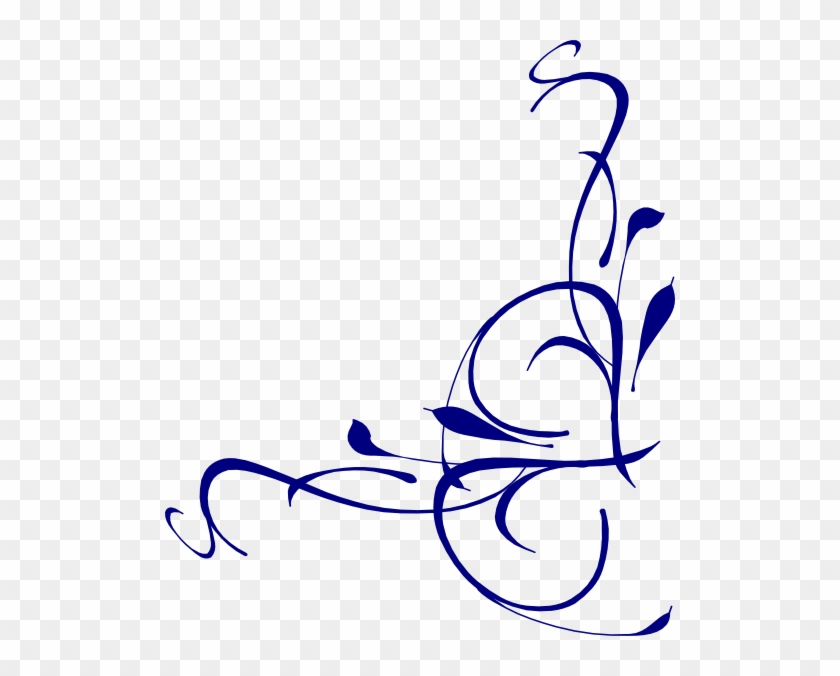 Right Floral Swirl Clip Art 1easi2 Clipart - Fancy Elegant Swirl Clipart #199872