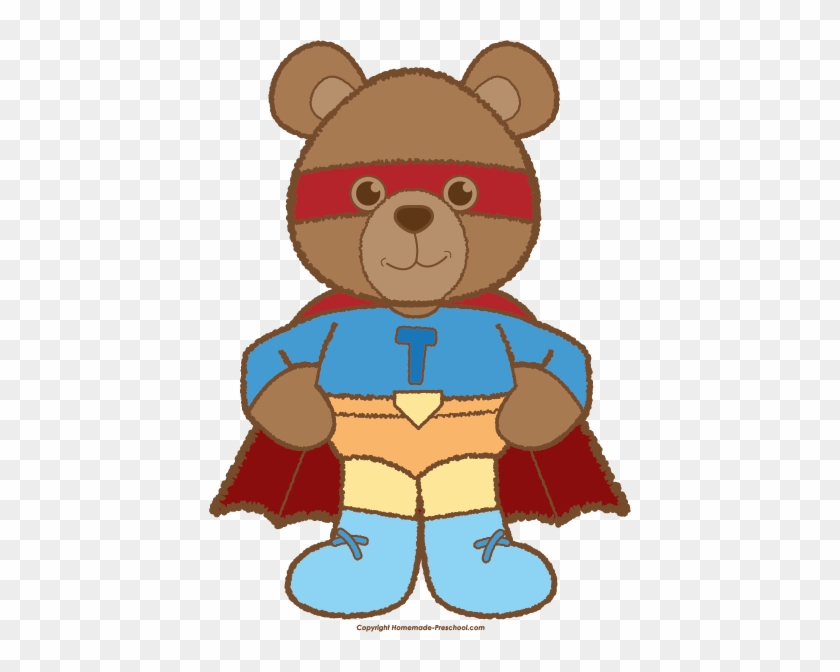 Click To Save Image - Teddy Bear Superhero Cartoon #199938