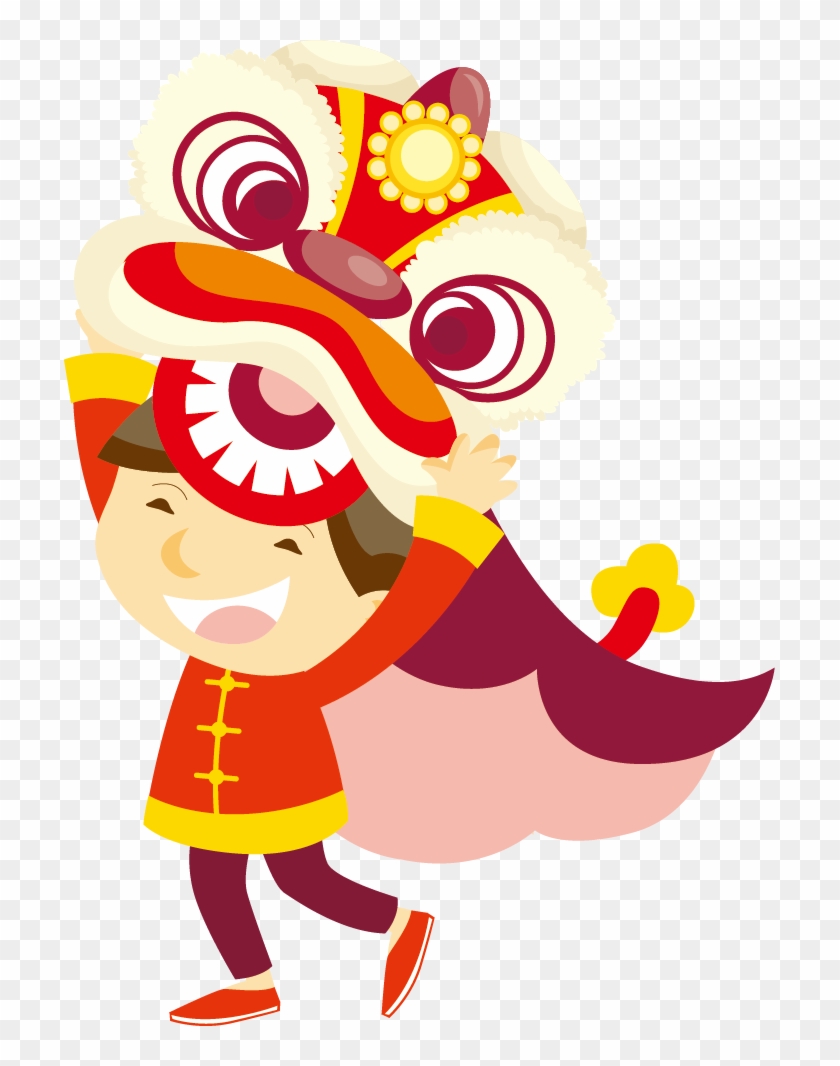 Lion Dance Chinese New Year Illustration - Lion Dance Chinese New Year Illustration #199957