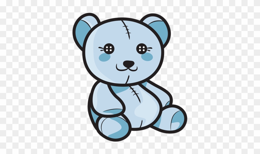 A Lovely Blue Teddy Bear To Bring Softness - Teddy Bear Outline #200001