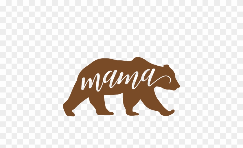 Mama Bear Svg Cuts Scrapbook Cut File Cute Clipart - Mama Bear Free Svg #200028