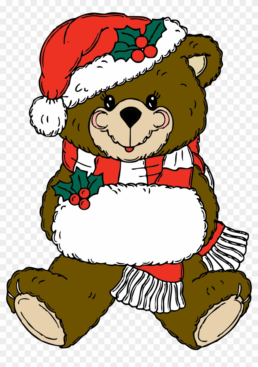 Christmas Bear By @johnny Automatic, A Christmas Themed - Christmas Bear Clipart #200217