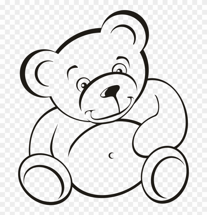 Medium Image - Teddy Bear Outline #200232