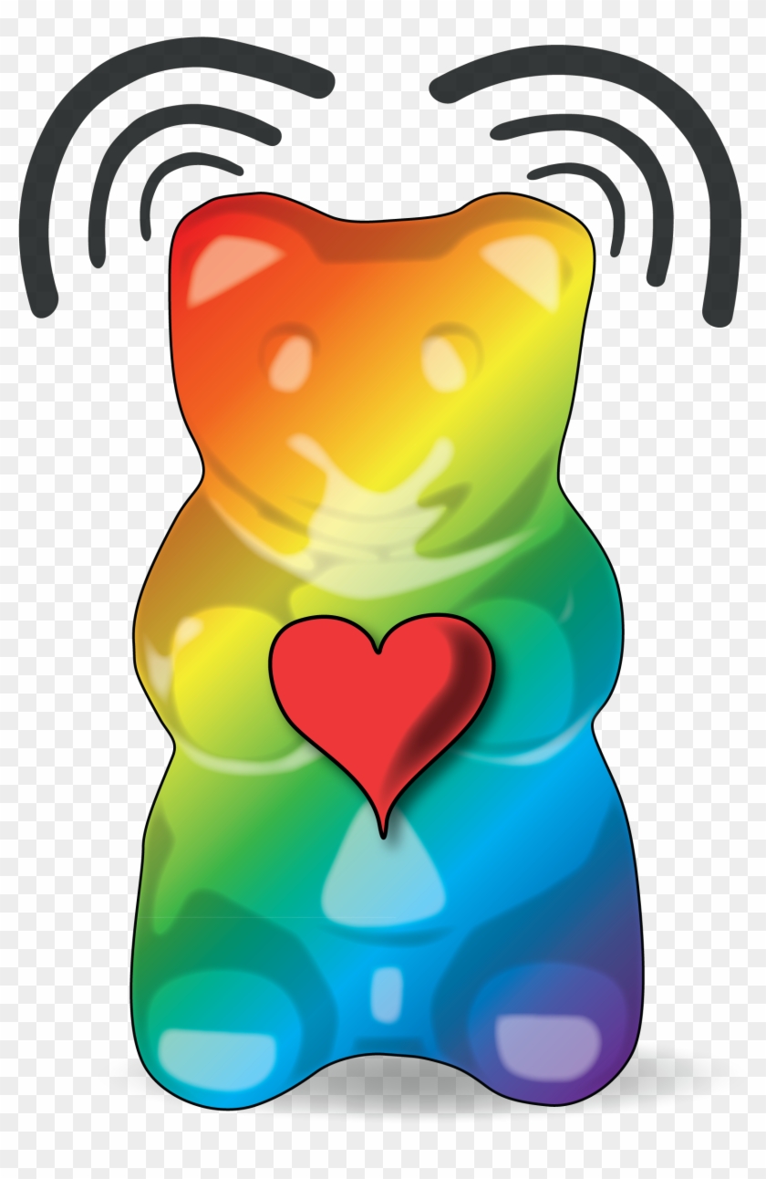 Colorful Gummy Bear Png Image - Heart #200361