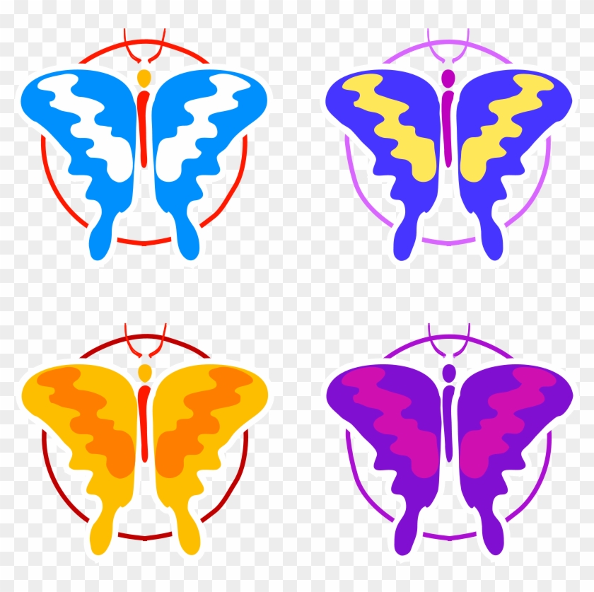 Get Notified Of Exclusive Freebies - Cliparts Group Of Butterflies #200393