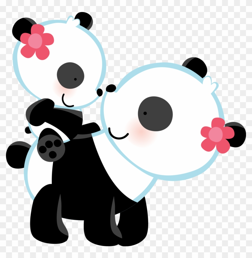 Panda Bear Love Wall Art Mural Decal For Baby Girl - Panda Wedding Invitations #200411