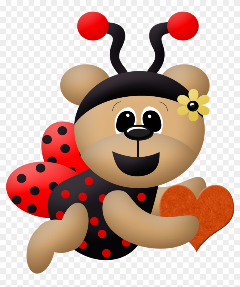 Ladybug Bears Pretty Clipart 006 - Clip Art #200418