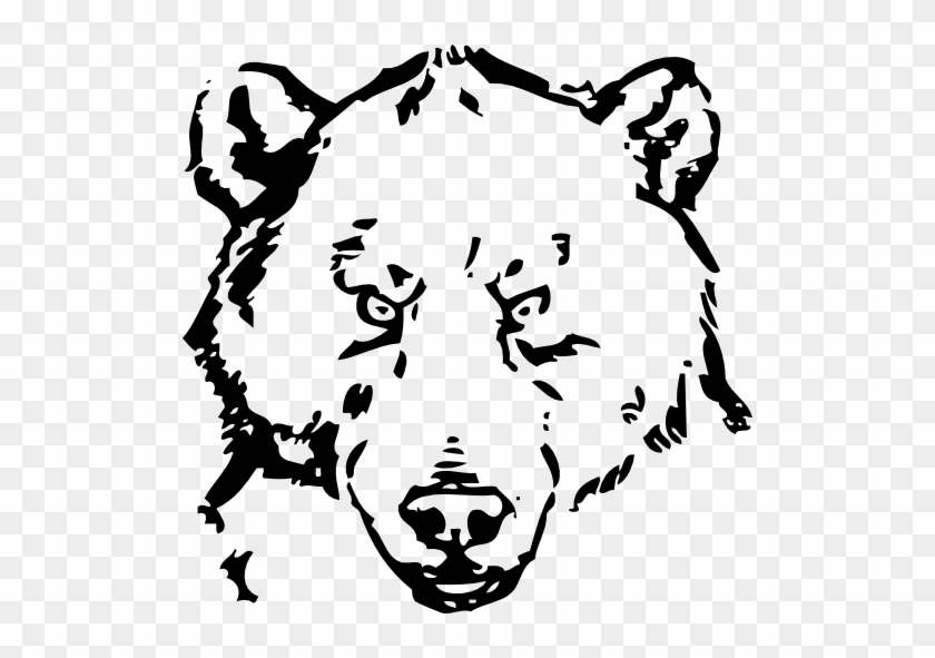 Bear Head - Bear White And Black #200456