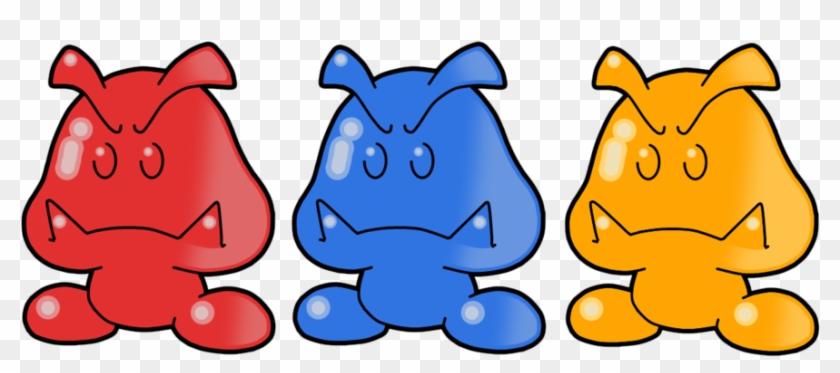 Gummi Goombas By The Papernes Guy - Red And Blue Goomba #200497