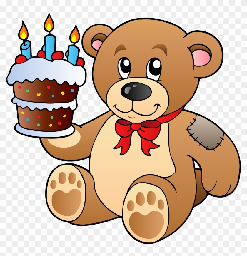 Birthday Cake Teddy Bear Clip Art - Birthday Cake Teddy Bear Clip Art #200661