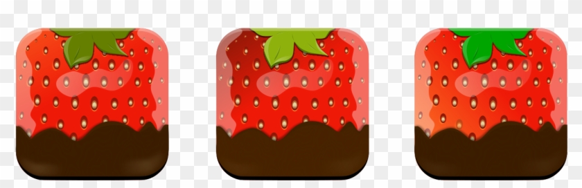 3er Strawberry Icon With Chocolate - Icon #200591