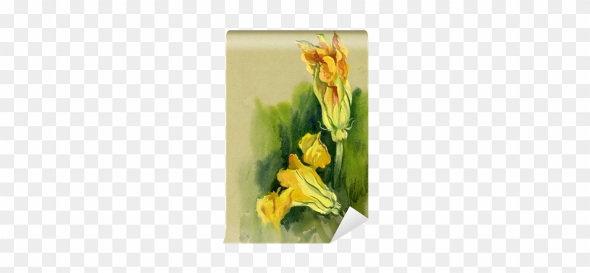 Fotobehang Aquarel Flora Collection - Cowslip #1226987