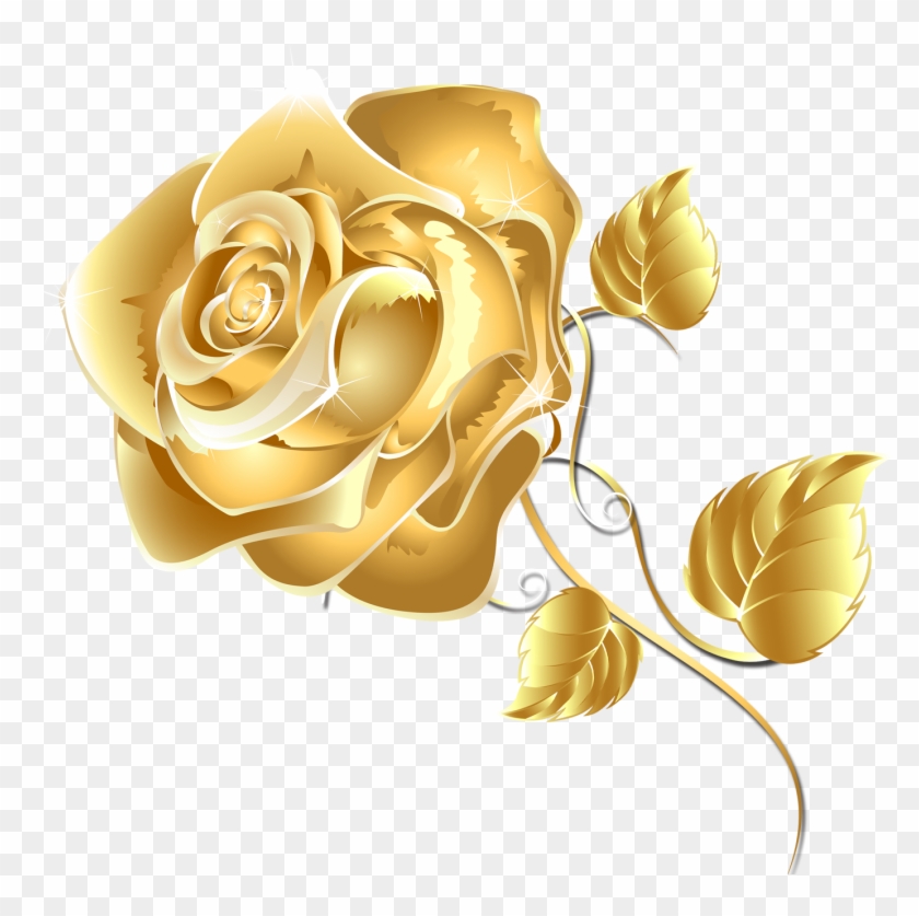 Flower Fashion Free Games Online Rose Android Application - Gold Flowers #1227129
