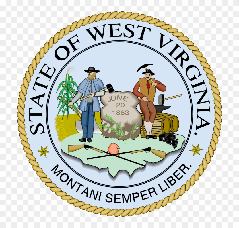 West Virginia Party Bus Rentals - 3.8 Inch West Virginia State Seal Vinyl Transfer Decal #1227191