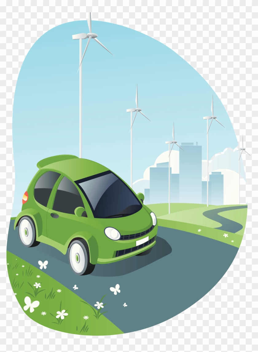 Electric Car Drawing Illustration - Electric Car #1227216