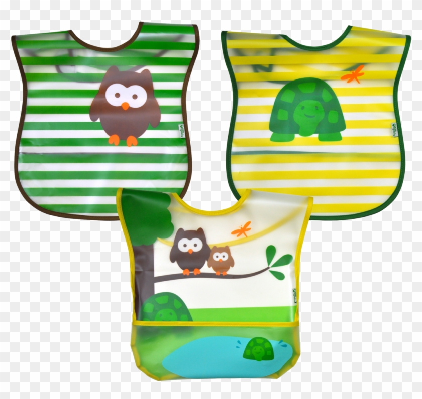 Wipe-off Bib 3pk Woodland - Owl #1227264