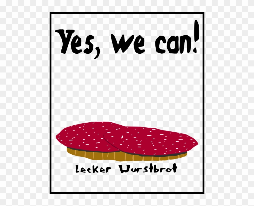 Poster Yes We Can Lecker Wurstbrot Clipart - Illustration #1227439