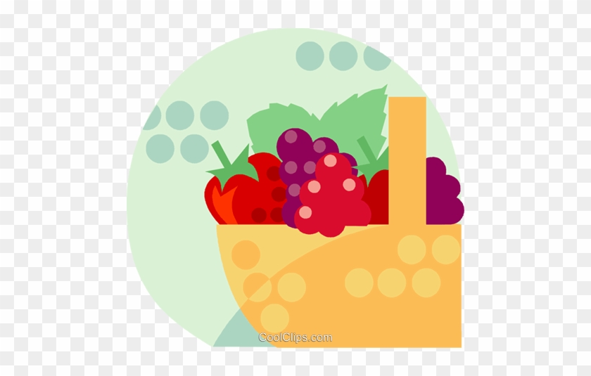 Basket Of Fruit Royalty Free Vector Clip Art Illustration - Rutgers New Jersey Medical School #1227521