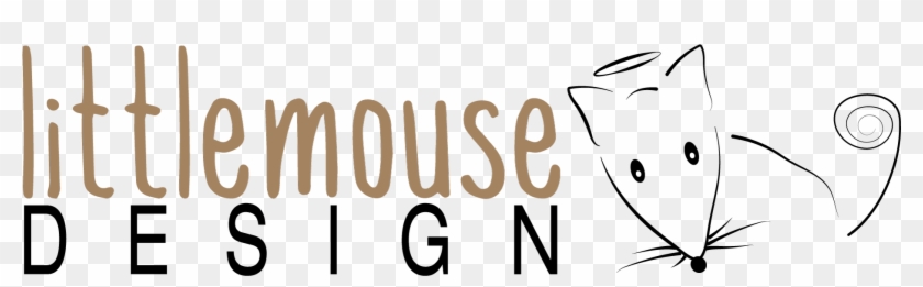 Little Mouse Logo Brown Side By Side Header 1920px - Calligraphy #1227638
